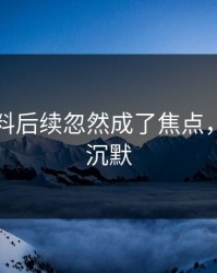 吃瓜爆料后续忽然成了焦点，看得人沉默