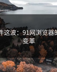 91大事件这波：91网浏览器的深层次变革