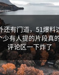 热闹之外还有门道，51爆料这段聊天记录那个少有人提的片段真的不简单，评论区一下炸了