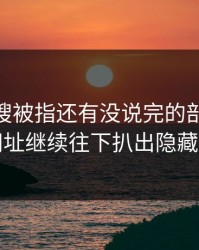 那条热搜被指还有没说完的部分，51网网址继续往下扒出隐藏线索