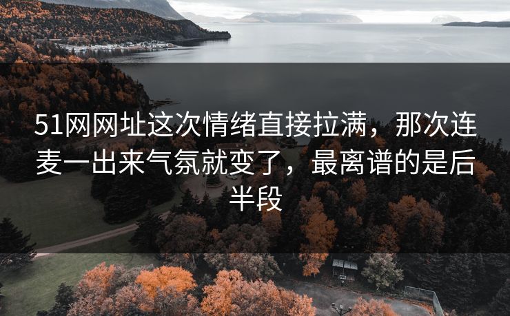 51网网址这次情绪直接拉满，那次连麦一出来气氛就变了，最离谱的是后半段