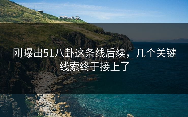 刚曝出51八卦这条线后续，几个关键线索终于接上了