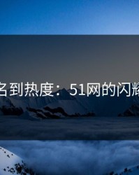 从匿名到热度：51网的闪耀崛起