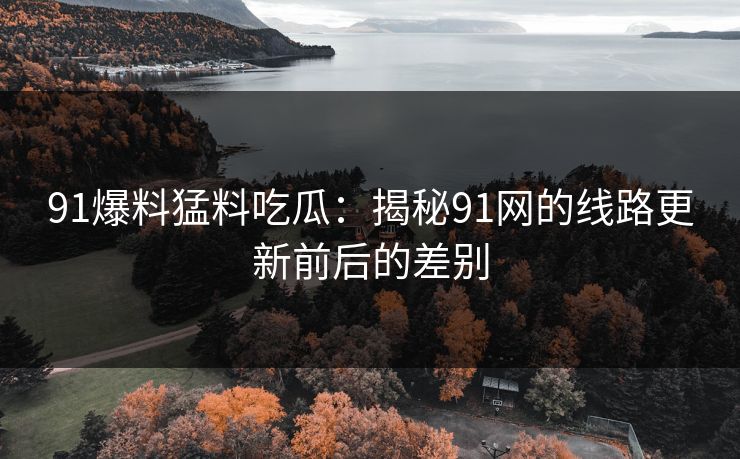 91爆料猛料吃瓜：揭秘91网的线路更新前后的差别